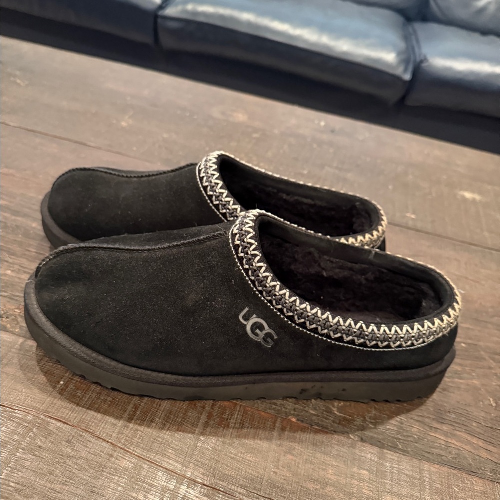 UGG Black Suede Slip-On Shoes
